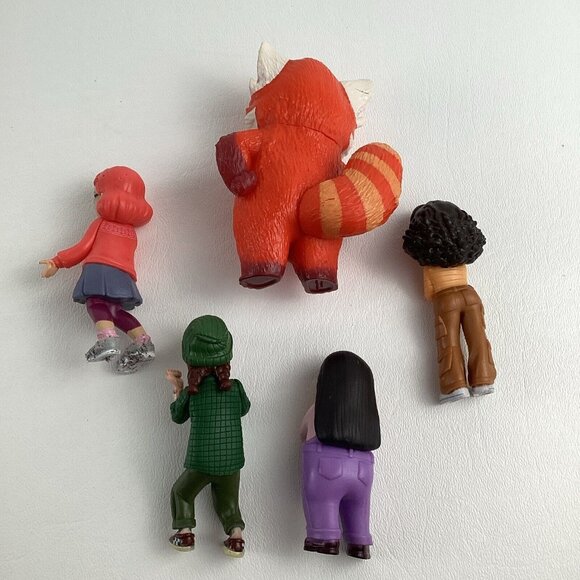 Disney Pixar Turning Red BFF PVC Figure Topper Lot Abby Miriam Meilin Red Panda - Picture 6 of 6